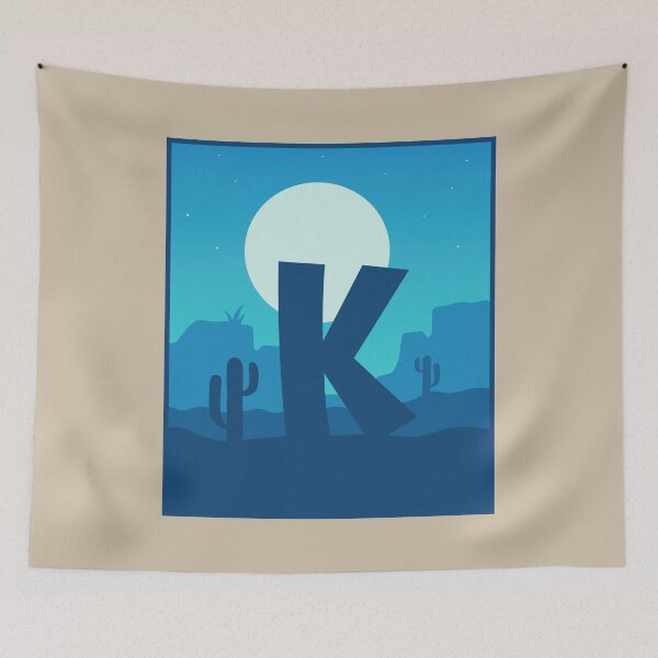 Item preview, Letter K - Blue Sky at Night designed and sold by pixelinga.