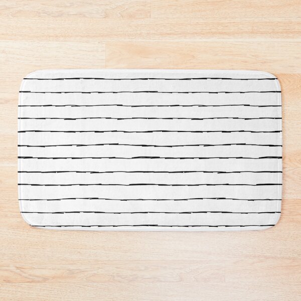 Item preview, Black hand drawn thin marker pinstripes on white designed and sold by UDDesign.