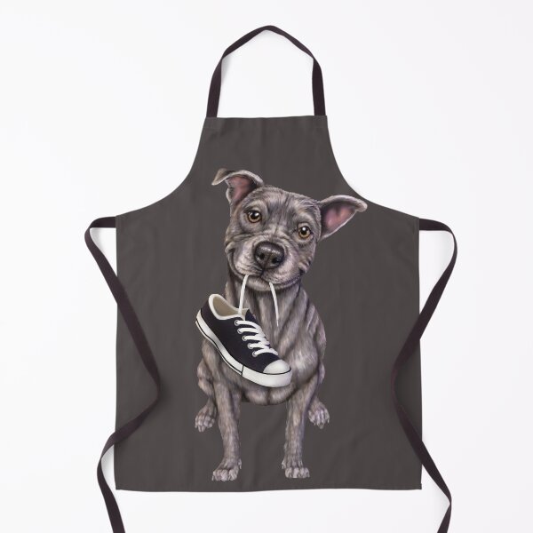 Item preview, Happy Grey Dog with Shoe designed and sold by Mehu.