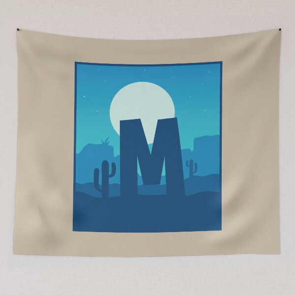 Item preview, Letter M - Blue Sky at Night designed and sold by pixelinga.