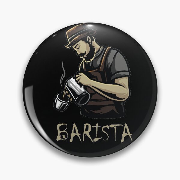 Item preview, Brutal Barista making coffee on black  designed and sold by coffeeapparel.