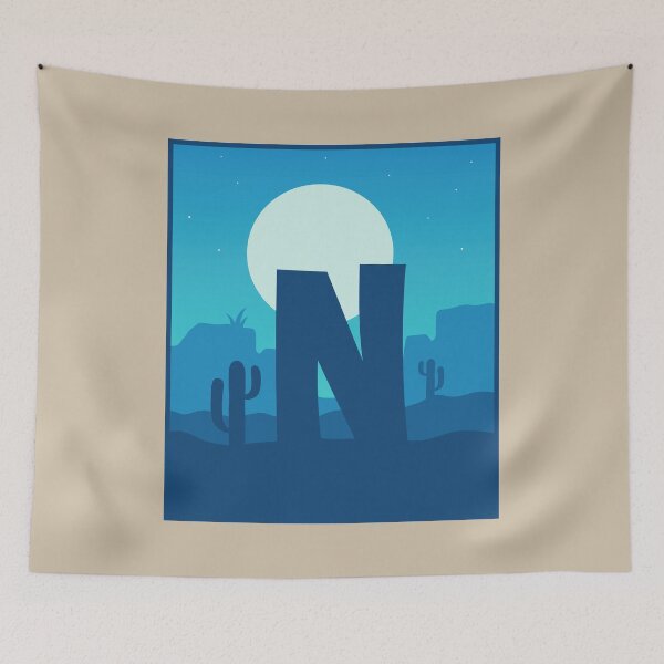 Item preview, Letter N - Blue Sky at Night designed and sold by pixelinga.