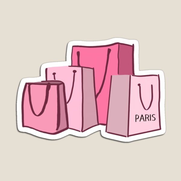 Pink Shopping Bags Art Board Print for Sale by galboukrek