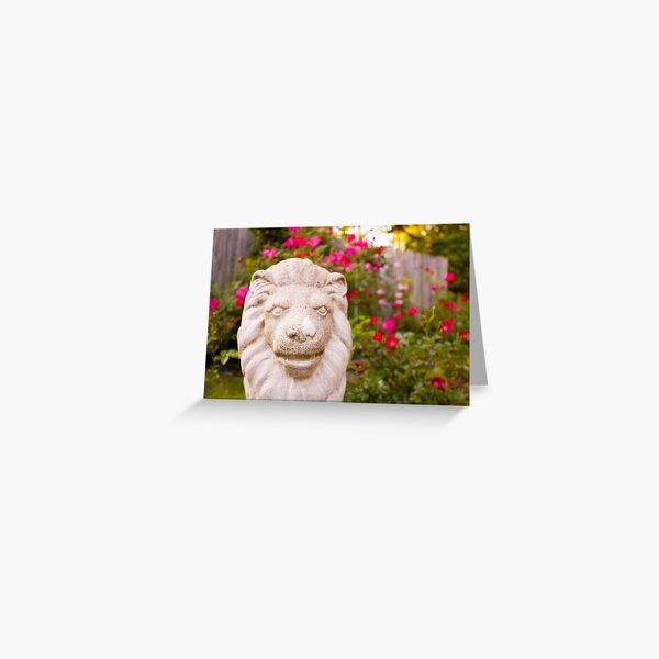Stone Lion Greeting Card