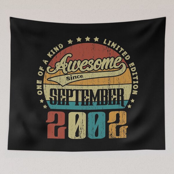 Item preview, Vintage September 2002 One Of A Kind Awesome Since September 2002 18th Birthday Gift 18 Years Old designed and sold by Takatv.