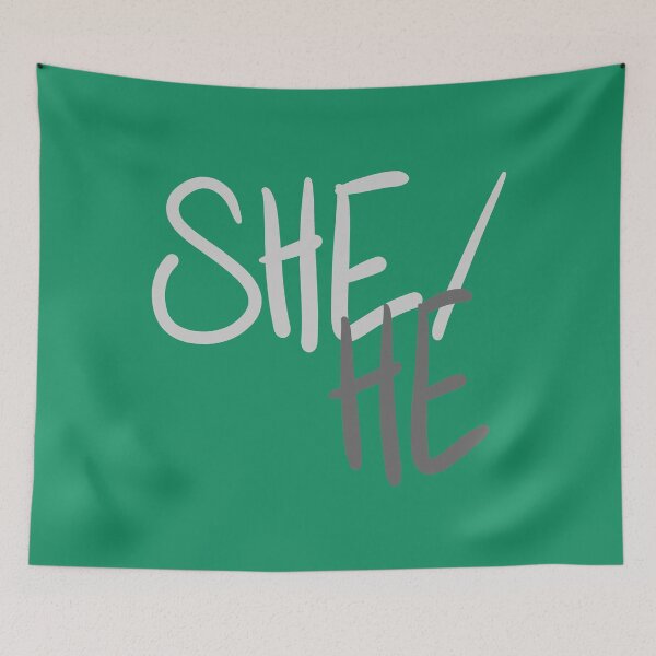 Item preview, SHE/HER, v5, grey/green designed and sold by Skyler Orion X.