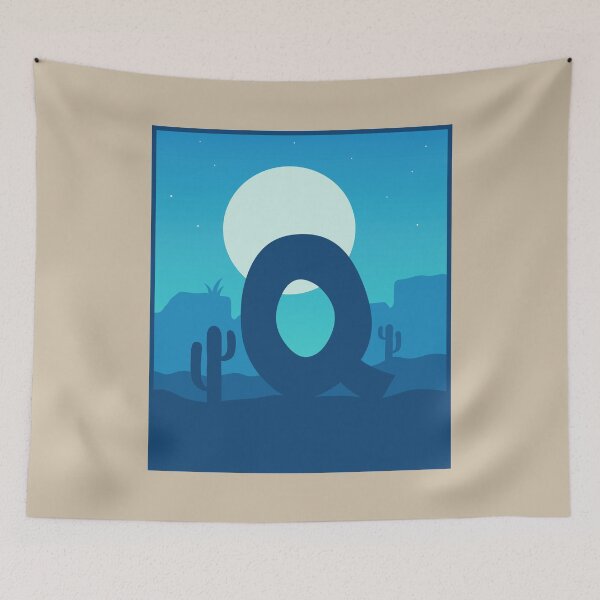 Item preview, Letter Q - Blue Sky at Night designed and sold by pixelinga.