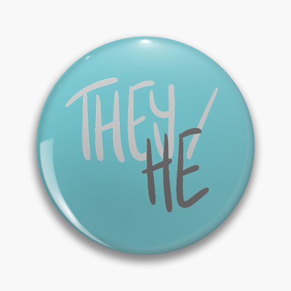 Item preview, THEY/HE, v5, grey/blue designed and sold by Skyler Orion X.