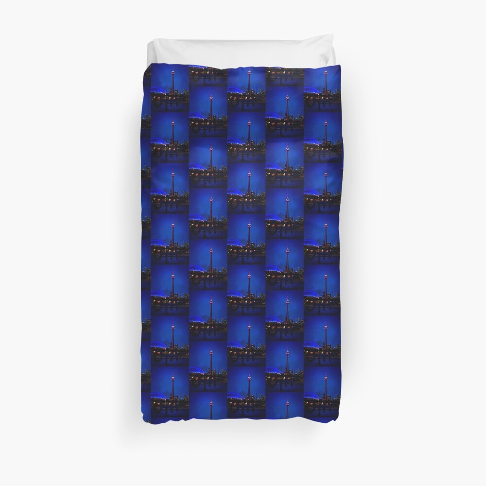 Blue song for Toronto by Yannis Lobaina Duvet Cover