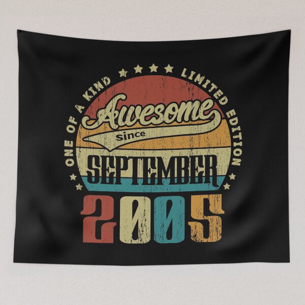 Item preview, Vintage September 2005 One Of A Kind Awesome Since September 2005 15th Birthday Gift 15 Years Old designed and sold by Takatv.