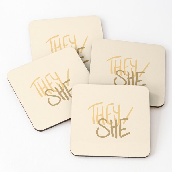 Item preview, THEY/SHE, v5, yellows designed and sold by Skyler Orion X.
