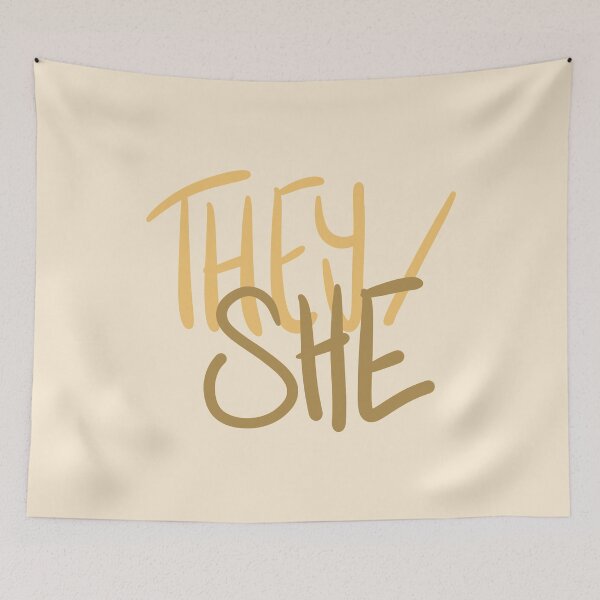 Item preview, THEY/SHE, v5, yellows designed and sold by Skyler Orion X.