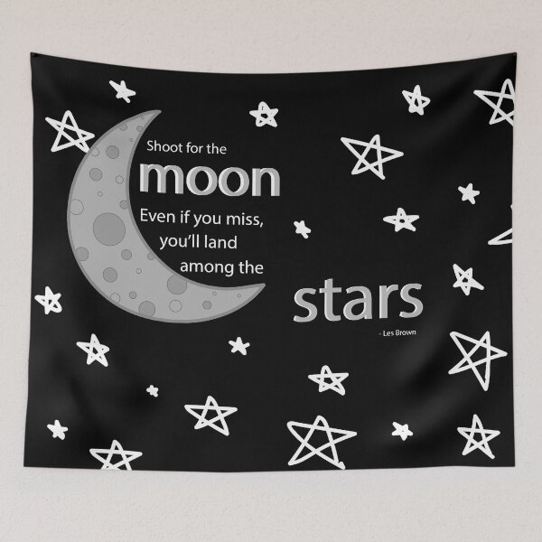 Item preview, Inspirational Moon and Stars Quote designed and sold by melkin05.