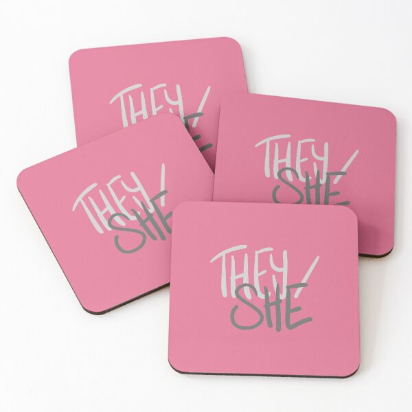 Item preview, THEY/SHE, v5, grey/red designed and sold by Skyler Orion X.