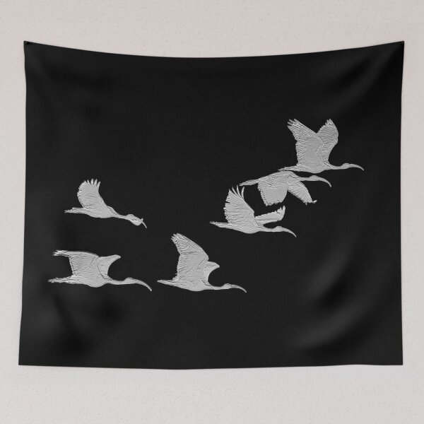 Item preview, Free Wild Silver Birds in Flight designed and sold by UrTops.