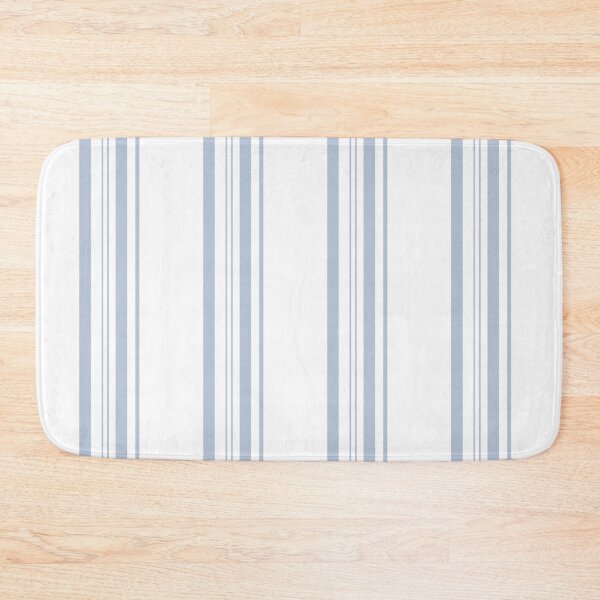 Item preview, Blue marine thin pinstripes pattern on white, thin stripes vertical designed and sold by UDDesign.