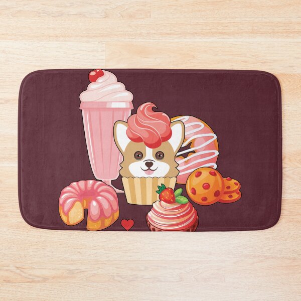 Item preview, Corgi Cupcake and Strawberry Desserts designed and sold by MaplewoodMerch.