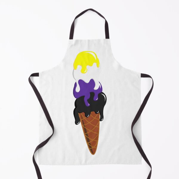 Item preview, Shiny Nonbinary Ice Cream Cone Pride Flag designed and sold by HarveyHandcraftsandDesigns.