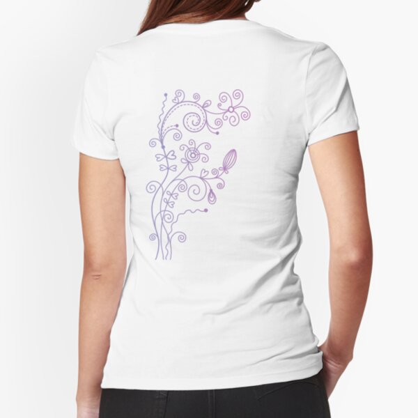 doodle flower Fitted T-Shirt