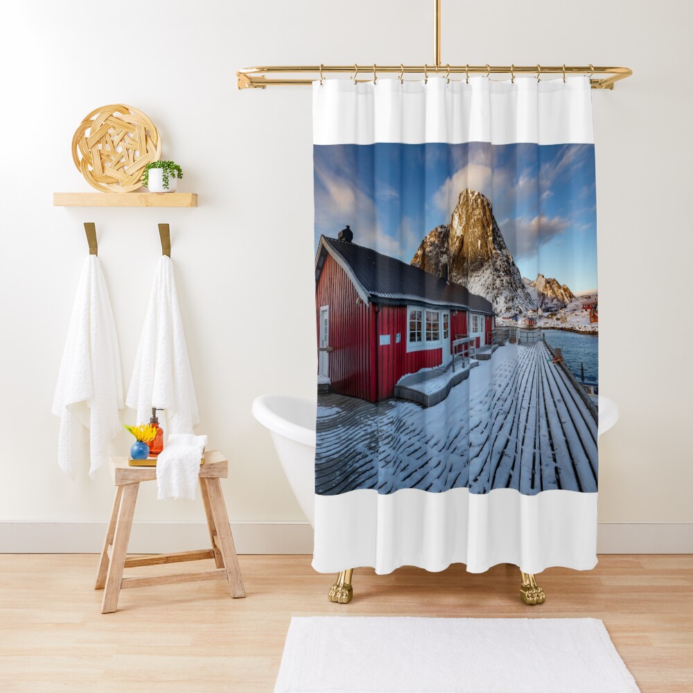 Hamnoy Hut Shower Curtain