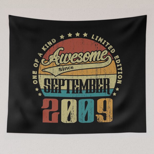 Item preview, Vintage September 2009 One Of A Kind Awesome Since September 2009 11st Birthday Gift 11 Years Old designed and sold by Takatv.