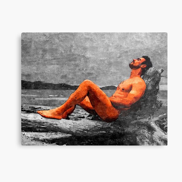 Reclined Nude Drifter Metal Print