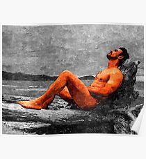 Reclined Nude Drifter Poster