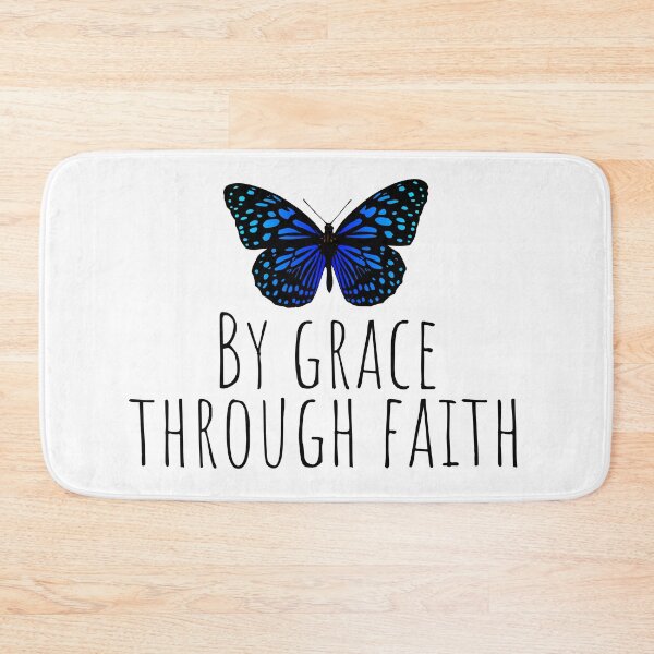 Item preview, By grace through faith - Blue butterfly designed and sold by KarolinaPaz.