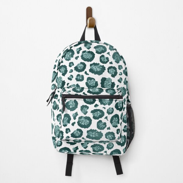 Vista previa del artículo con la obra «Estampado de leopardo blanco y verde azulado», diseñado y vendido por DirtyAngelFace Shop.