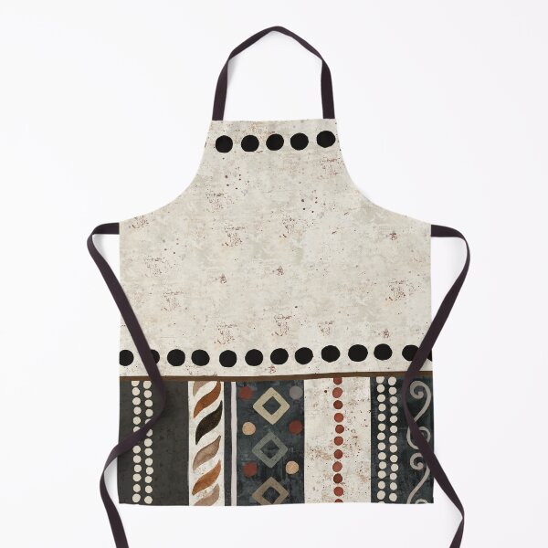 Item preview, Primitive earthtone geometric stripe design designed and sold by Sue Zipkin.