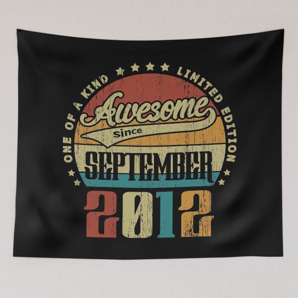 Item preview, Vintage September 2012 One Of A Kind Awesome Since September 2012 8th Birthday Gift 8 Years Old designed and sold by Takatv.
