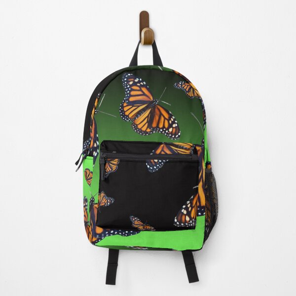 Item preview, Green orange monarch butterfly pattern,  designed and sold by Stephanie  Skeem.