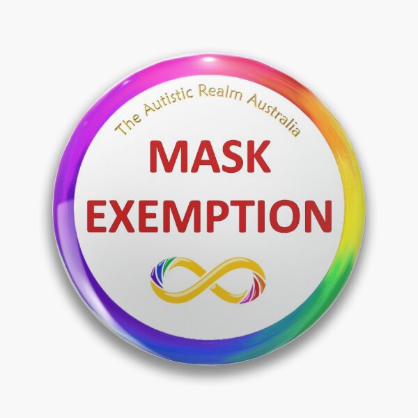 Item preview, Mask Exemption Red designed and sold by AutisticRealm.