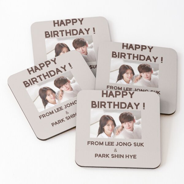 Item preview, Happy Birthday From Park Shin Hye & Lee Jong Suk  designed and sold by kpopkdramamerch.