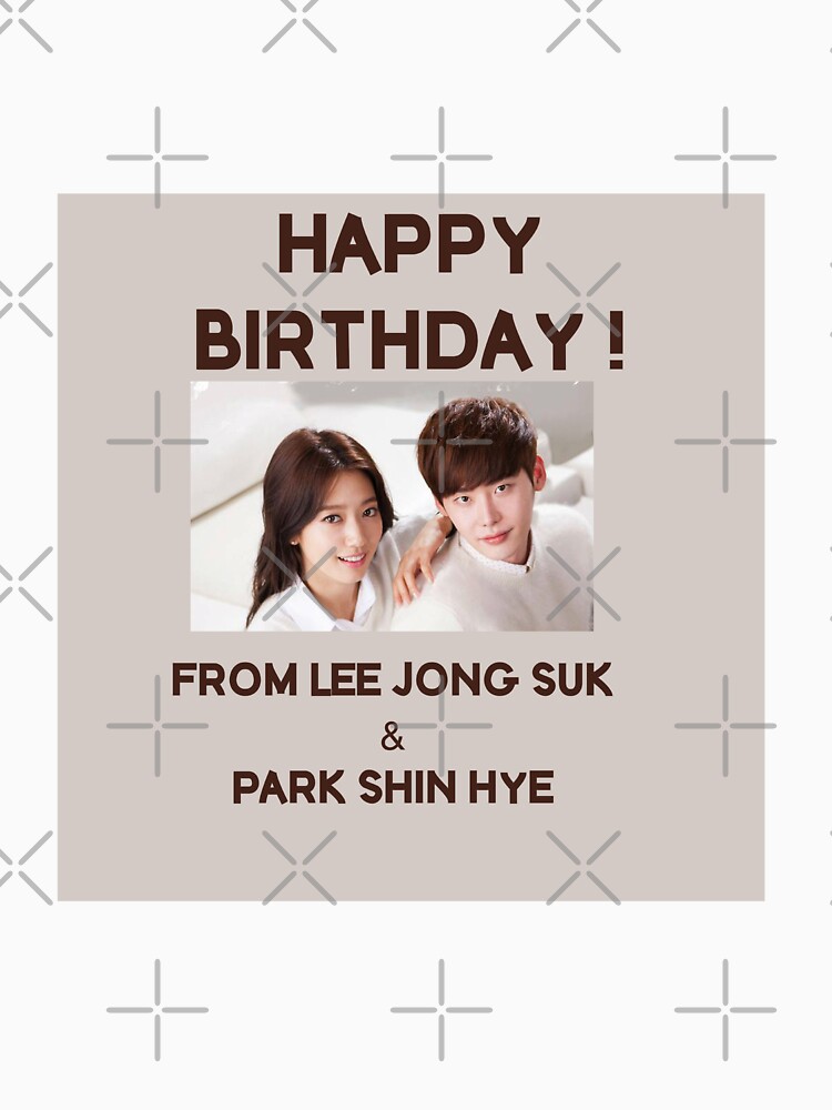 Happy Birthday From Park Shin Hye & Lee Jong Suk by kpopkdramamerch