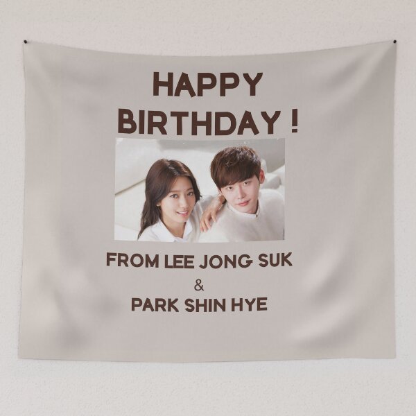 Item preview, Happy Birthday From Park Shin Hye & Lee Jong Suk  designed and sold by kpopkdramamerch.