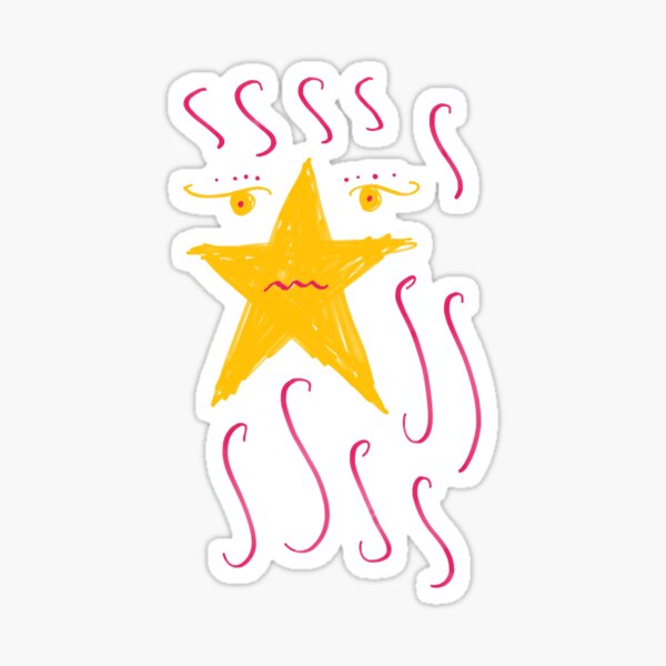 “Star Face” Sticker for Sale by Ryan-Doodles | Redbubble