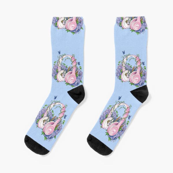 Pride and Prejudice Podcast Headphones Blue Socks