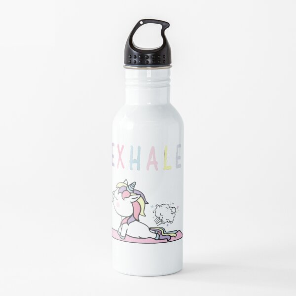 Exhale-Unicorn-Yoga-funny Water Bottle