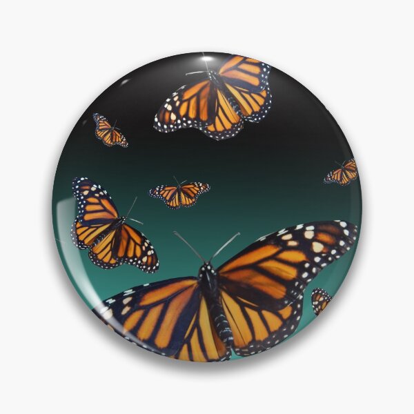 Item preview, Blue and orange monarch butterfly pattern  designed and sold by Stephanie  Skeem.