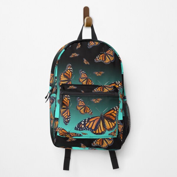 Item preview, Blue and orange monarch butterfly pattern  designed and sold by Stephanie  Skeem.