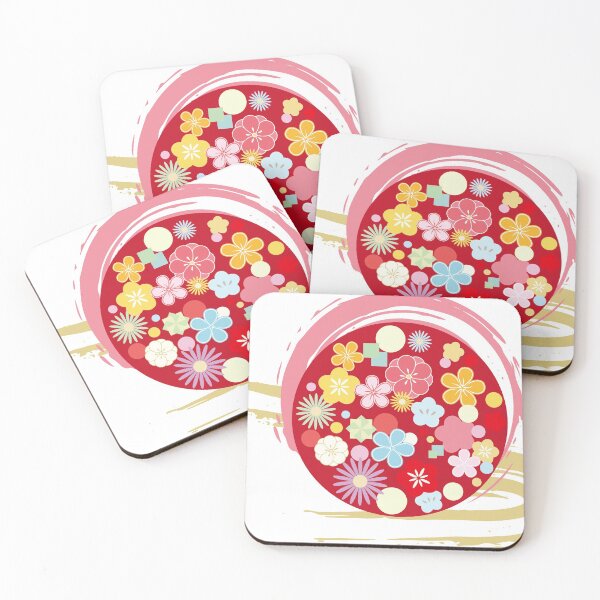 Item preview, Japanese style round flower pattern designed and sold by hichako.