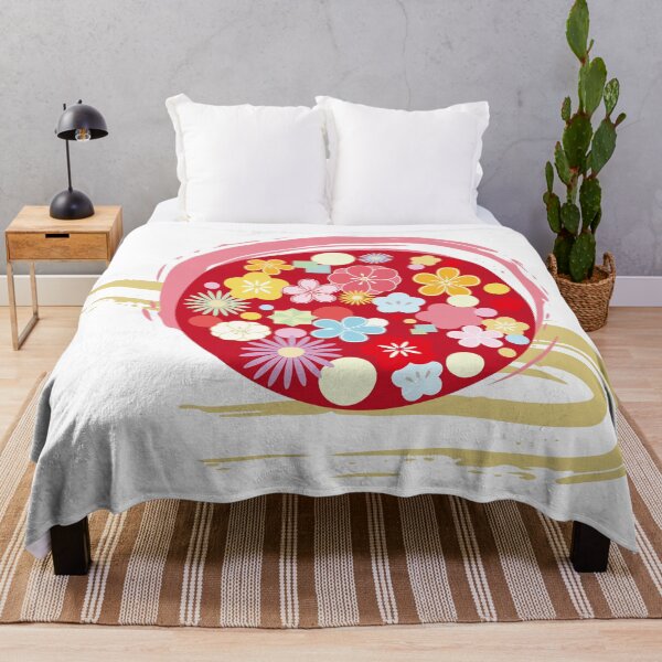 Item preview, Japanese style round flower pattern designed and sold by hichako.