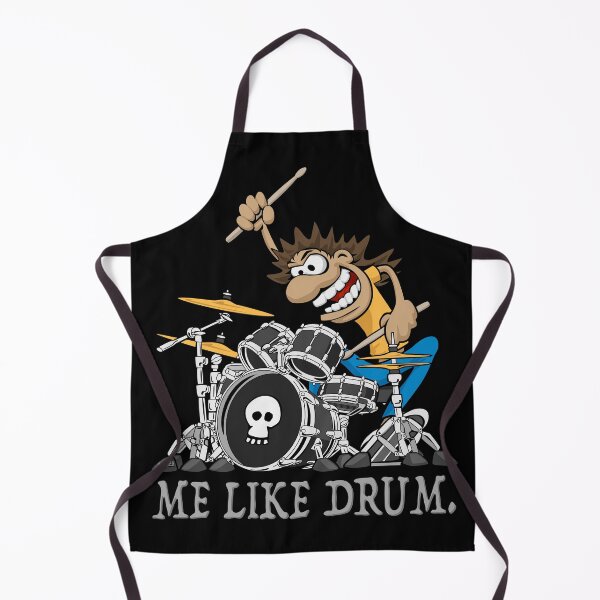 Item preview, Me Like Drum. Wild Drummer Cartoon Illustration designed and sold by hobrath.