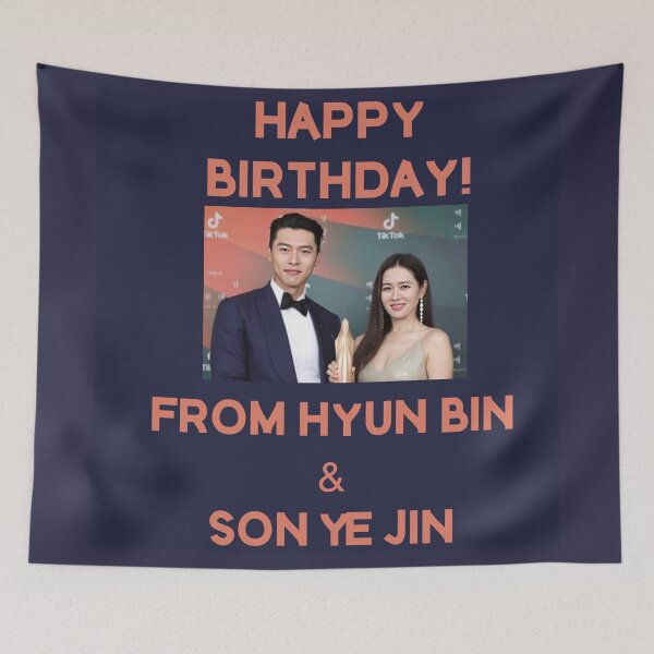Item preview, Happy Birthday From Hyun Bin + Son Ye Jin  designed and sold by kpopkdramamerch.
