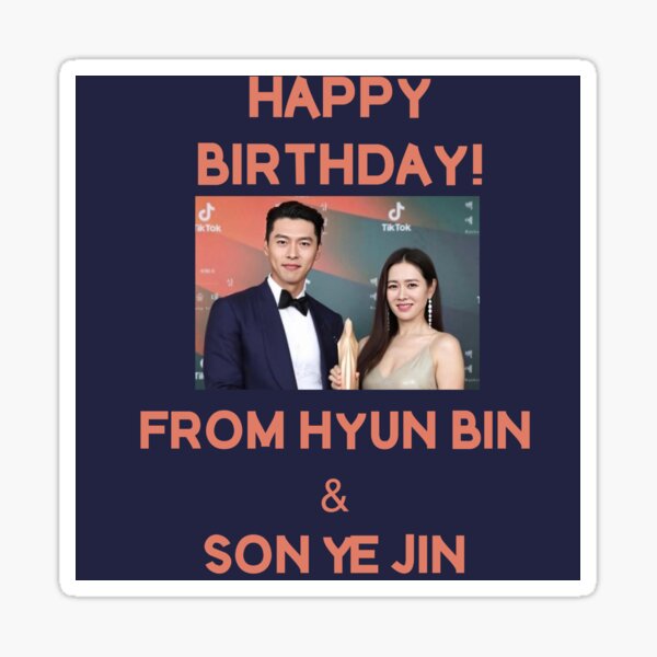 Artikel-Vorschau von Alles Gute zum Geburtstag von Hyun Bin + Son Ye Jin, designt und verkauft von kpopkdramamerch.