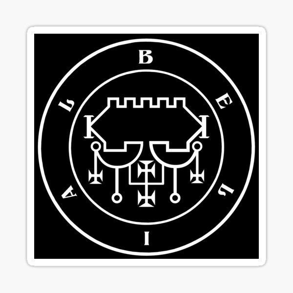 Seal Of King Belial Sticker For Sale By Bebelial Redbubble