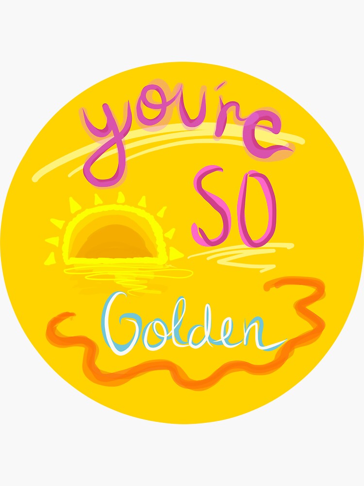 golden-harry-styles-inspired-sticker-for-sale-by-darinaa-redbubble