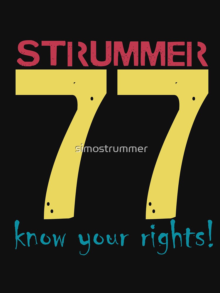 "Strummer 77" Tshirt for Sale by simostrummer Redbubble joe