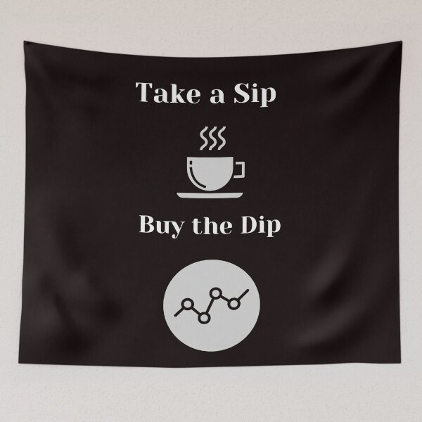 Item preview, Trading Sip Coffee Buy the Dip designed and sold by FourNuns.